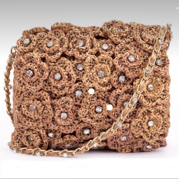 Ruche & Hues handmade and embellished crossbody shoulder bag. - Picture 1 of 15